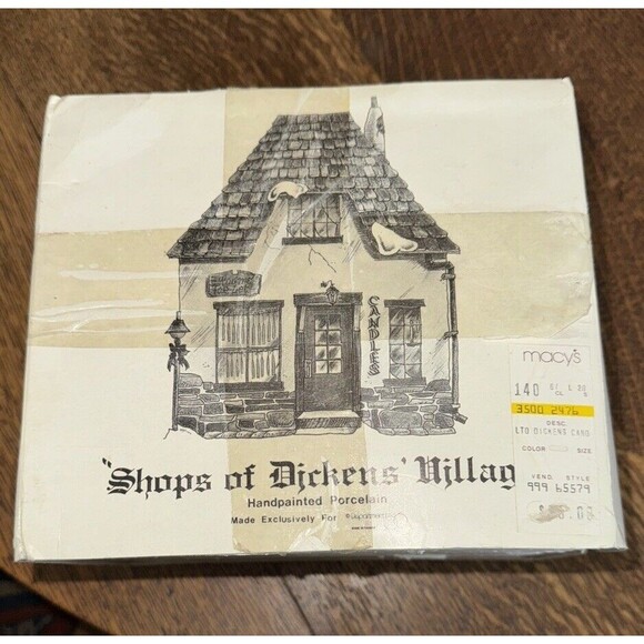 Department 56- Shops of Dickens Village Candle Shop with Box READ … Damage - Picture 2 of 14